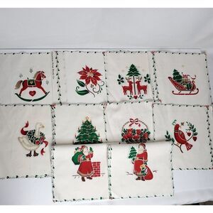 Vtg Cranston Christmas Stencil Picture Book Patches Applique Quilt Blocks